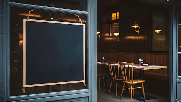 Modelo de tablero en blanco de un restaurante