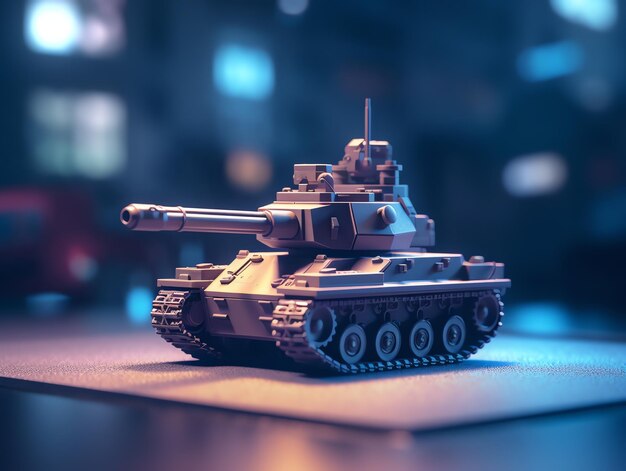 Un modelo de un tanque del tanque de la empresa.