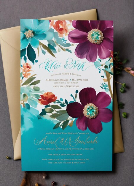 Modelo de tarjeta de invitación de boda