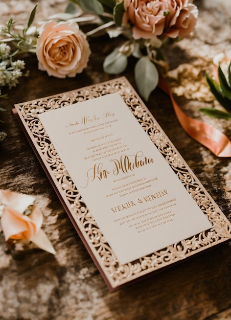 Modelo de tarjeta de invitación de boda