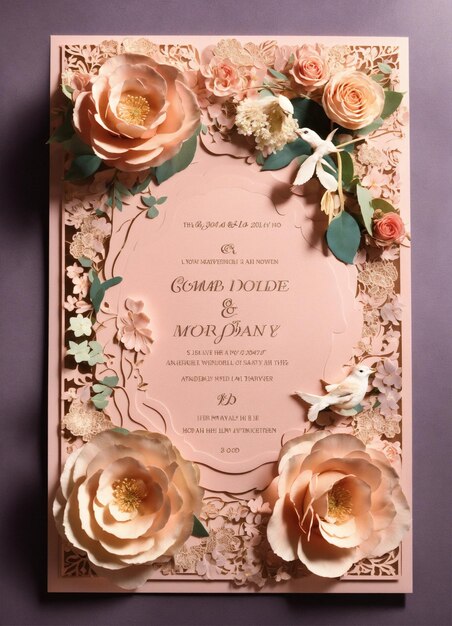 Modelo de tarjeta de invitación de boda