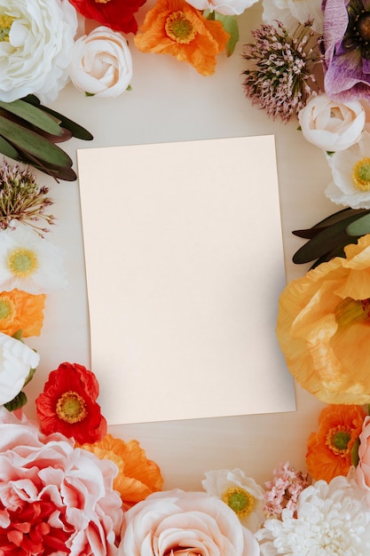 Modelo de tarjeta de invitación botánica