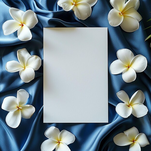 Modelo de tarjeta de saludo o invitación con flores