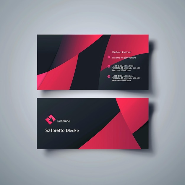 Modelo de tarjeta de visita elegante y elegante Vector Moderno Diseño creativo y único Colores de moda
