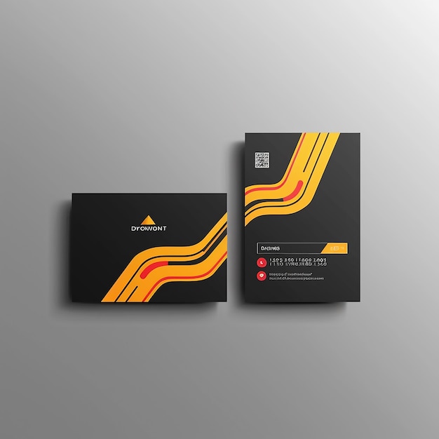 Modelo de tarjeta de visita elegante y elegante Vector Moderno Diseño creativo y único Colores de moda