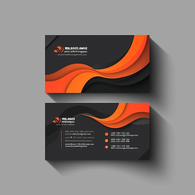 Modelo de tarjeta de visita elegante y elegante Vector Moderno Diseño creativo y único Colores de moda