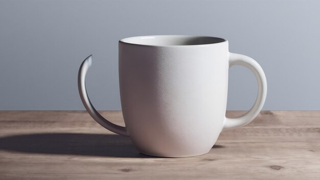 Modelo de taza en blanco