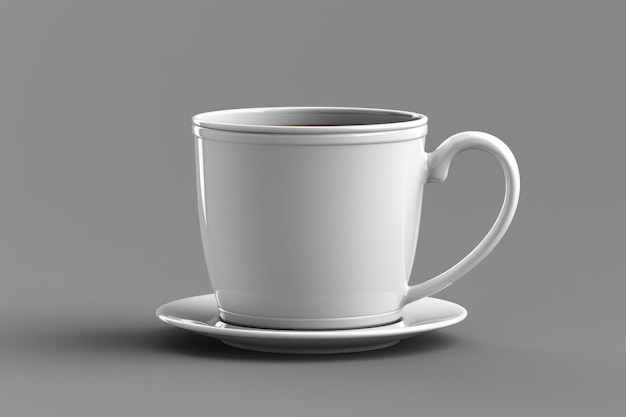 modelo de taza de café en blanco fotografía profesional