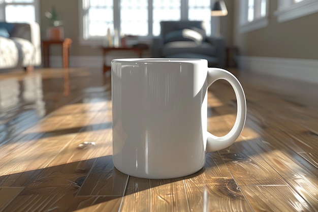 modelo de taza de café en blanco fotografía profesional