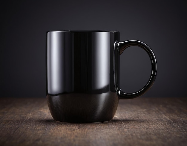 Modelo de taza de café negra