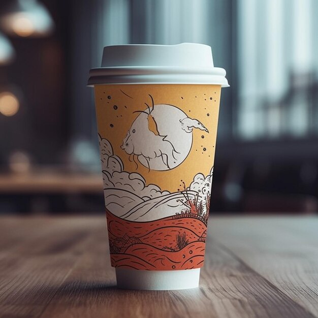 Foto modelo de taza de café de papel