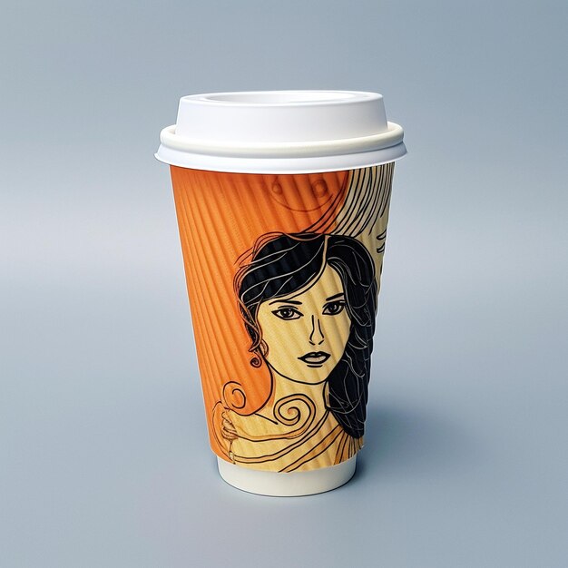 Modelo de taza de café de papel