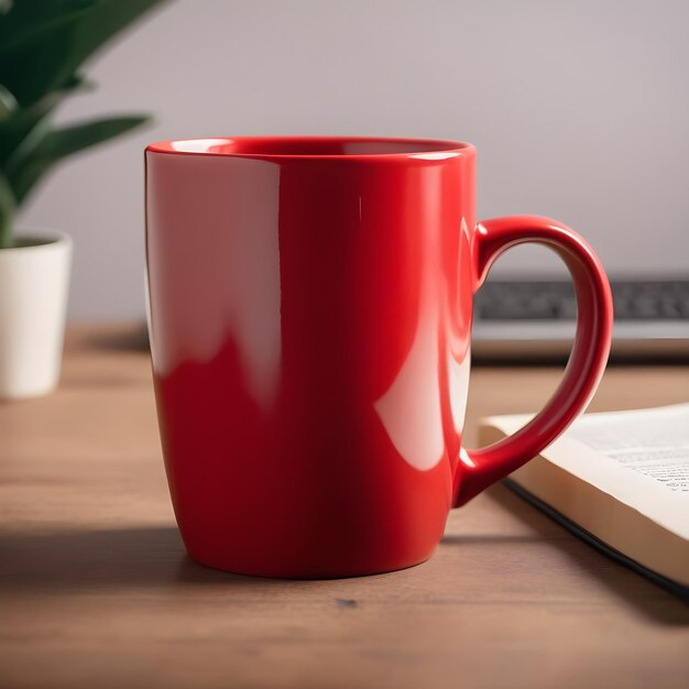 Foto modelo de taza de café roja