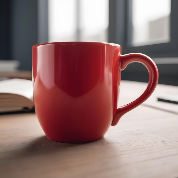 modelo de taza de café roja