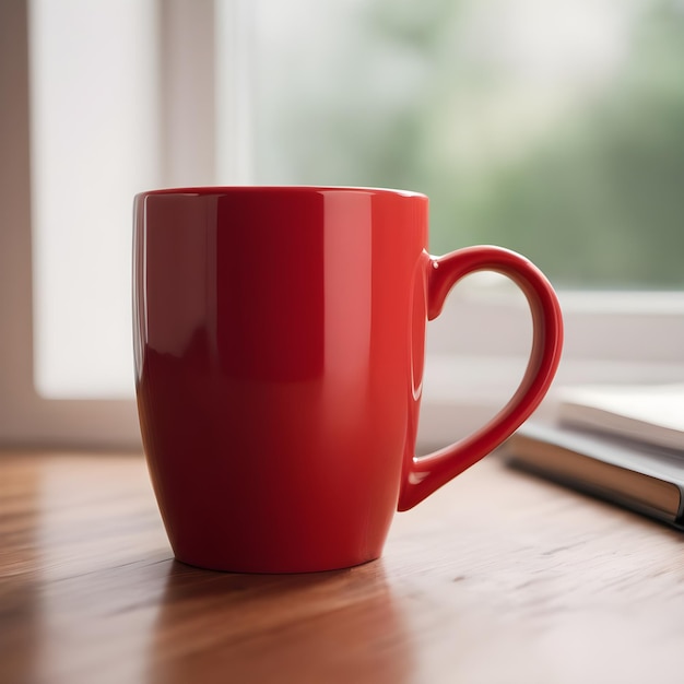 modelo de taza de café roja