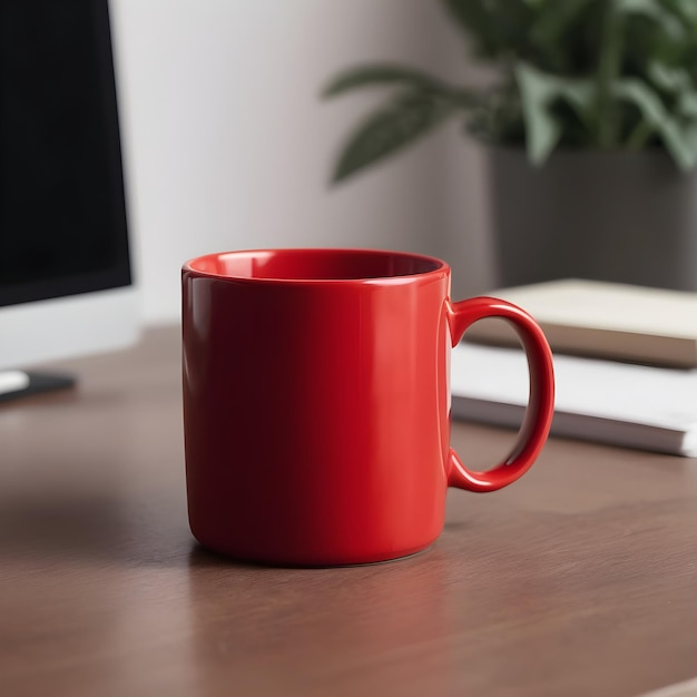 modelo de taza de café roja