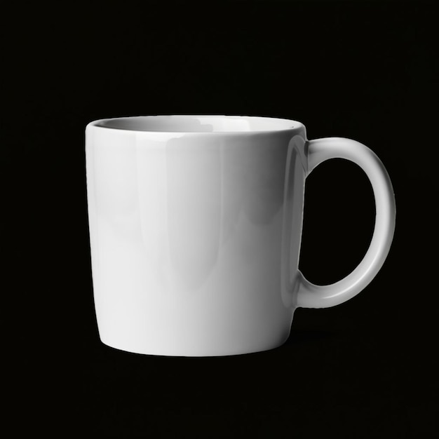 Un modelo de taza de cerámica blanca