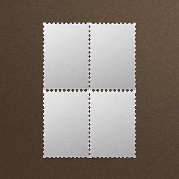 Modelo transparente de sello postal png