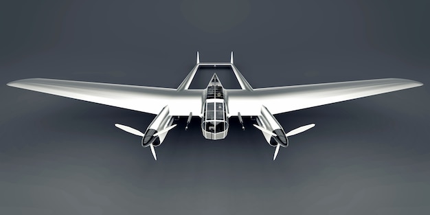 Modelo tridimensional da aeronave bombardeiro da segunda guerra mundial