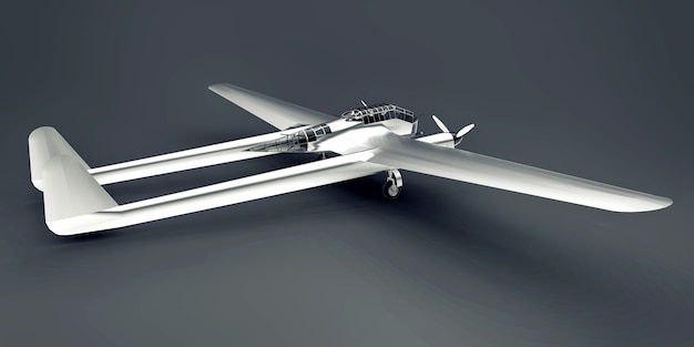 Modelo tridimensional do avião bombardeiro da segunda guerra mundial