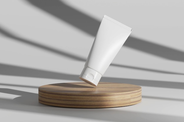 Modelo de tubo cosmético blanco