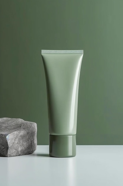 Modelo de tubo de crema para las manos verde