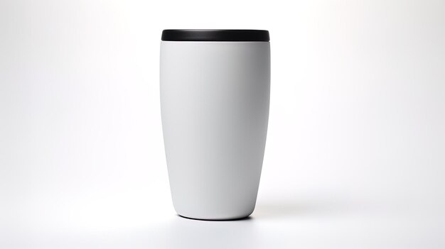 Modelo de vaso en blanco con fondo blanco generado por la IA