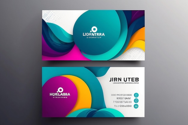 Modelo vetorial de cartão de visita com fundo abstrato Design moderno criativo
