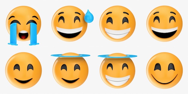 modelos 3d paquete de emoji de expresiones faciales