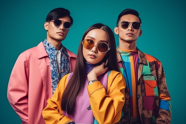 Modelos asiáticos de moda de la generación z