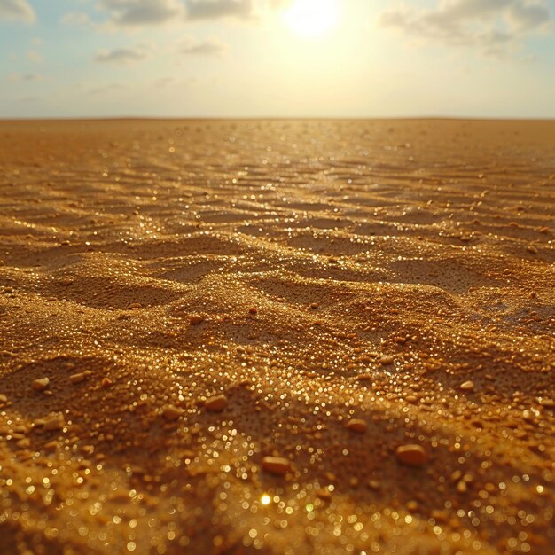 Foto modelos cálidos de arena del desierto al atardecer