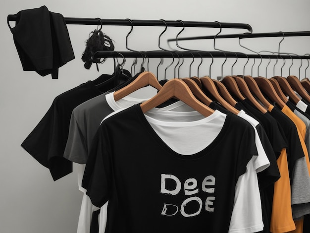Foto modelos de camisetas que se pueden usar para tiendas de ropa en línea