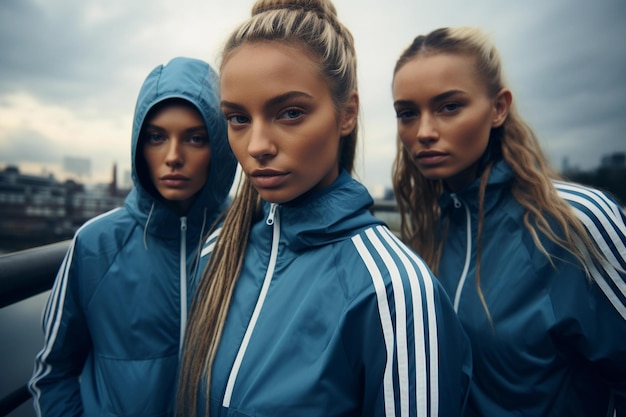 Modelos candidos que muestran ropa de Adidas