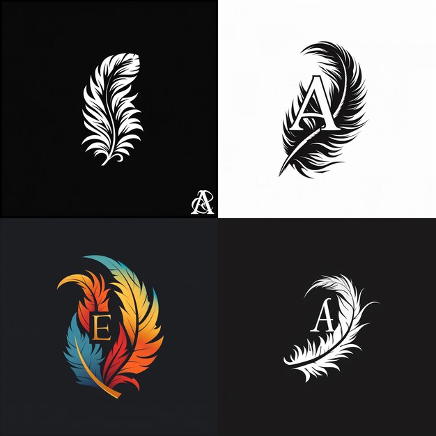 Modelos de logotipo de pluma