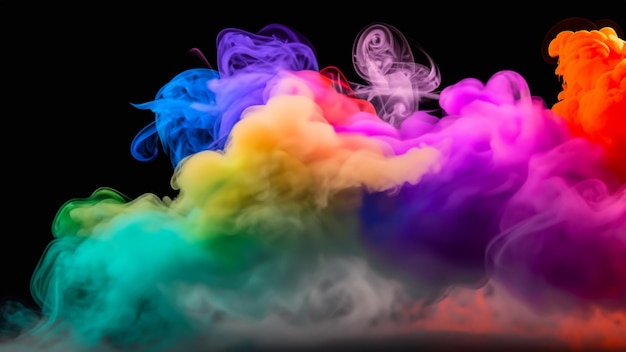 Modelos de humo caprichosos telón de fondo multicolor