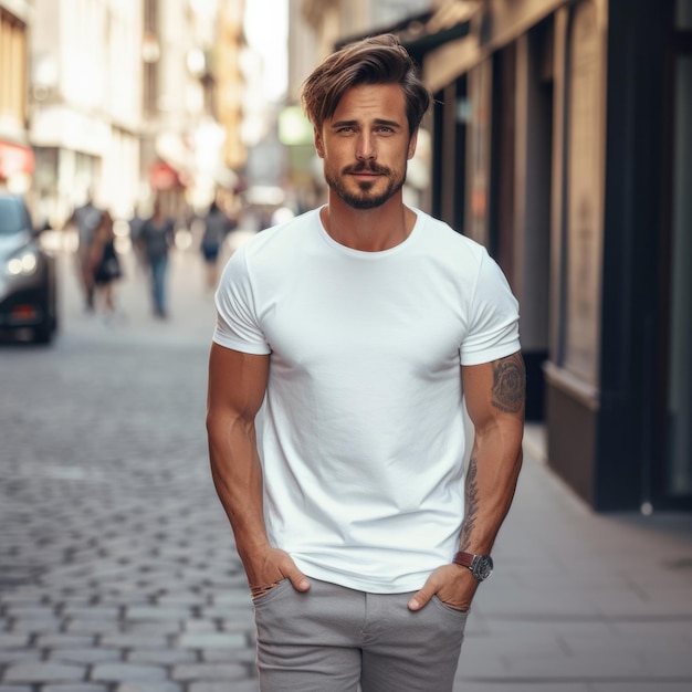 Modelos masculinos posam para uma grande sessão de fotos da capa de uma revista de alta moda