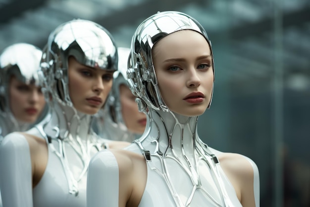 Modelos de moda futurismo