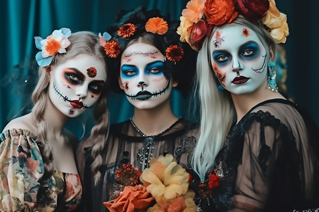 Models der Generation Z verkleiden sich im Halloween-Stil