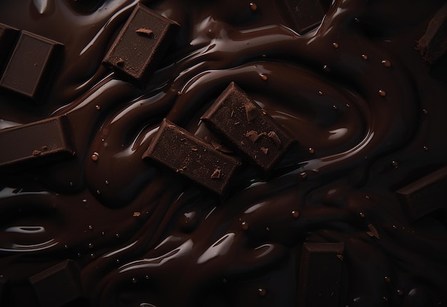 Moderação decadente de chocolate escuro