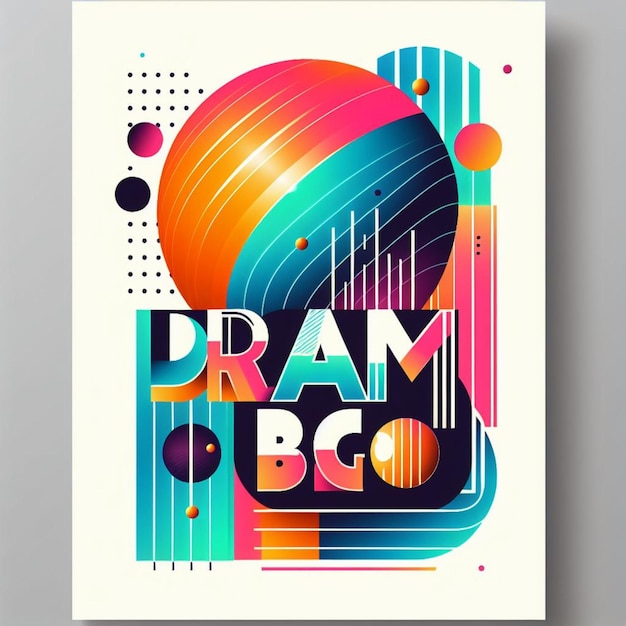 Foto modern and colorful poster design