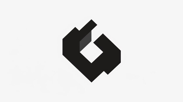 Foto modern art gallery emblem in schwarz-weiß generative ki