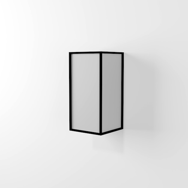 Modern Black Frame Wall Sconce with Minimalist Design