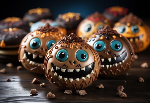 Foto modern_halloween_background_halloween_cookies