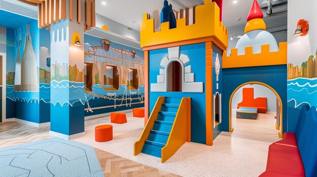 Modern Playful Kids Interior do Reino Generative Ai