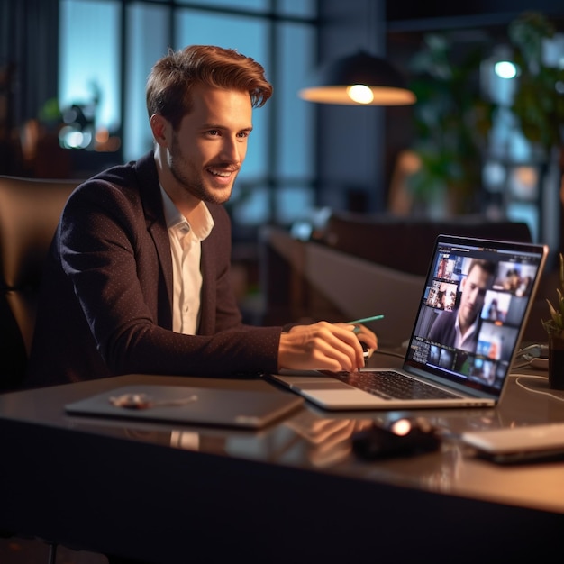 Foto modern professional uma coleção de imagens que retratam o homem de negócios jornada digital trabalho on-line