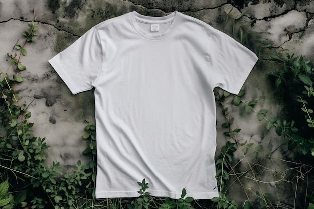 Modern White Blank TShirt Mockup Foto tirada com uma câmera DSLR de 8k