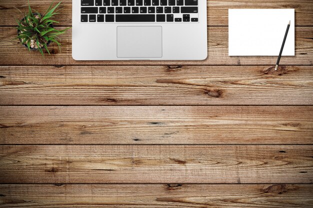  Modern workspace. Top view. Flat lay style.