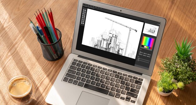 Moderna aplicación de software de diseño arquitectónico para empresas de arquitectos.