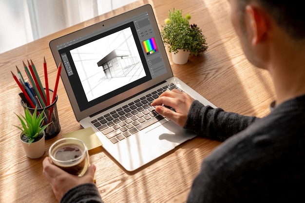 Moderna aplicación de software de diseño arquitectónico para empresas de arquitectos.
