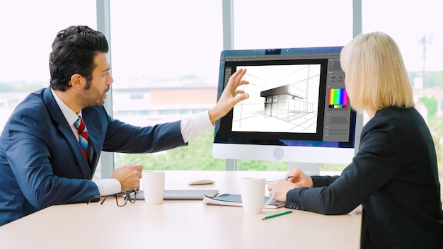 Moderna aplicación de software de diseño arquitectónico para empresas de arquitectos.
